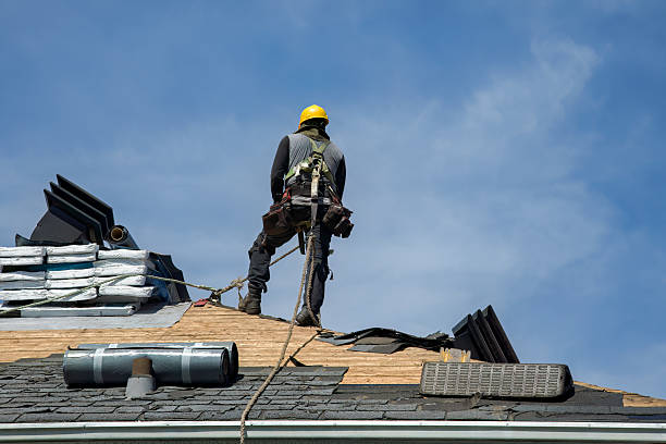 Professional Gutter Installation technician working in Robinson, PA
